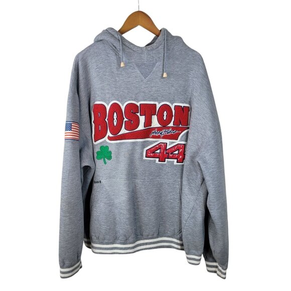 Vintage Johnny Blaze Boston 44 Size 2XL XXL Logo Hoodie Sweatshirt Hip Hop - Picture 1 of 10